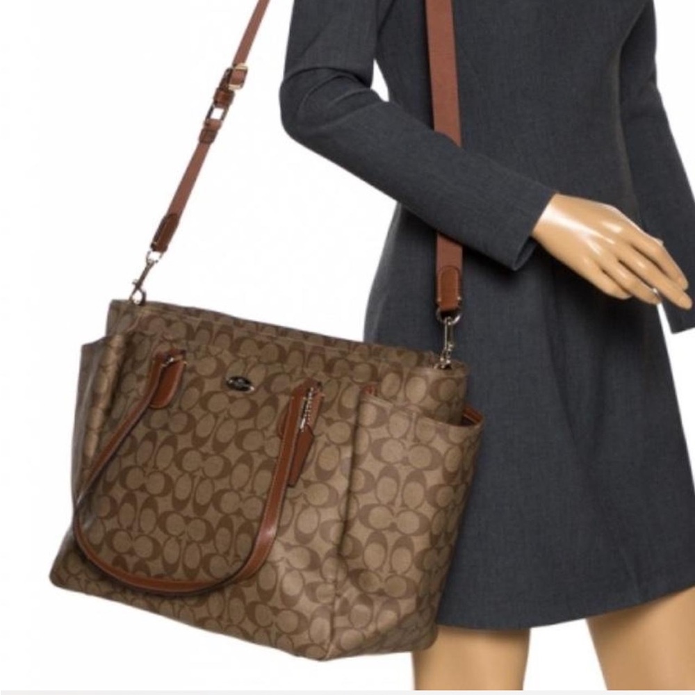 Coach Brown Designer diaper bag burgundy